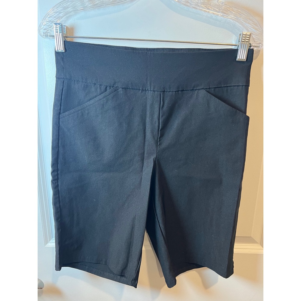 Tahari Womens Bermuda Shorts Pull On Stretch Black Size 29 Waist